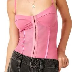 New Free People Night Rhythm Corset Bodysuit MSRP $48