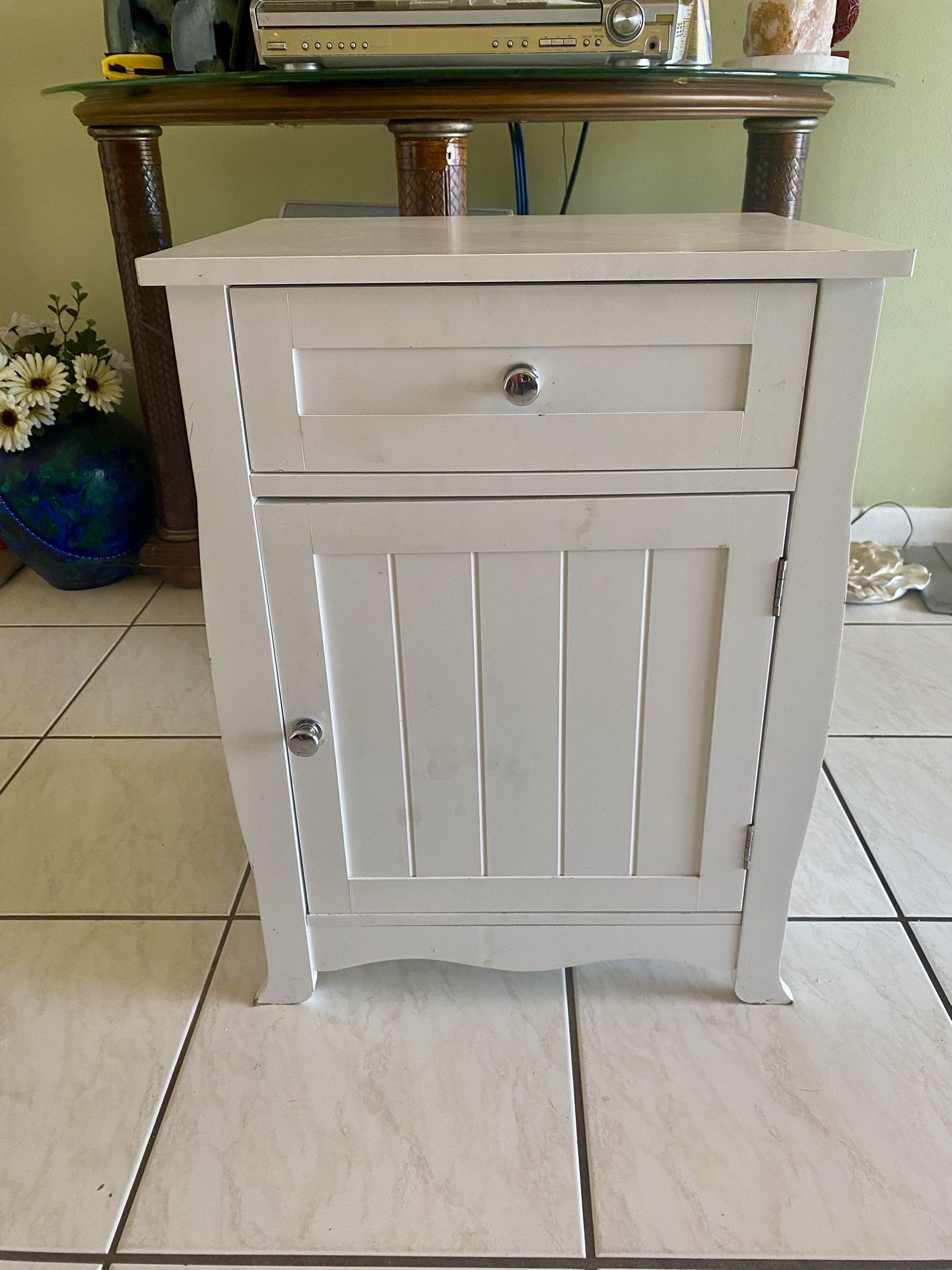 Nightstand, pantry cabinet, mirror, End Table