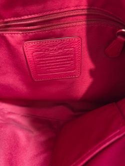 Red Coach handbag