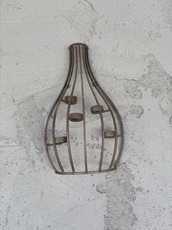 Metal Wire Tealight Wall Sconce Candle Holder
