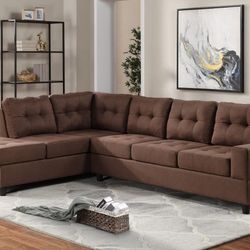 New Brown Reversible Sectional 