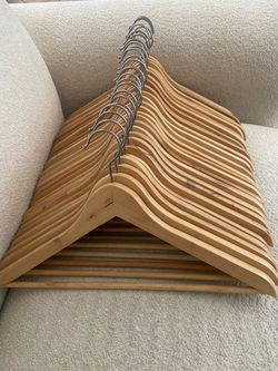 Set of 27 Wooden Clothes Hangers