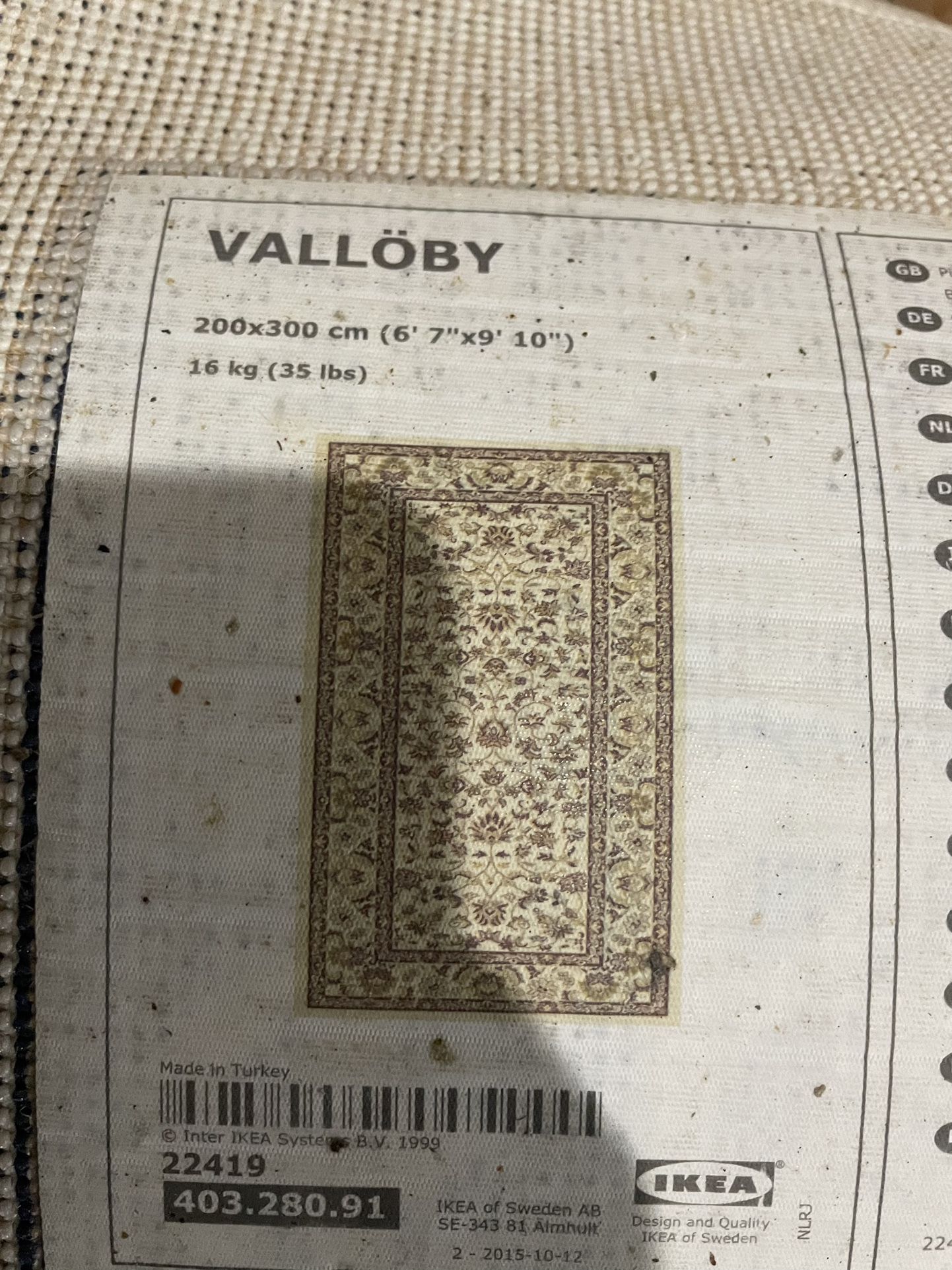 Valloby 6” 7” X 9” 10” IKEA Rug 200 X 300 Cm 35lbs for Sale in