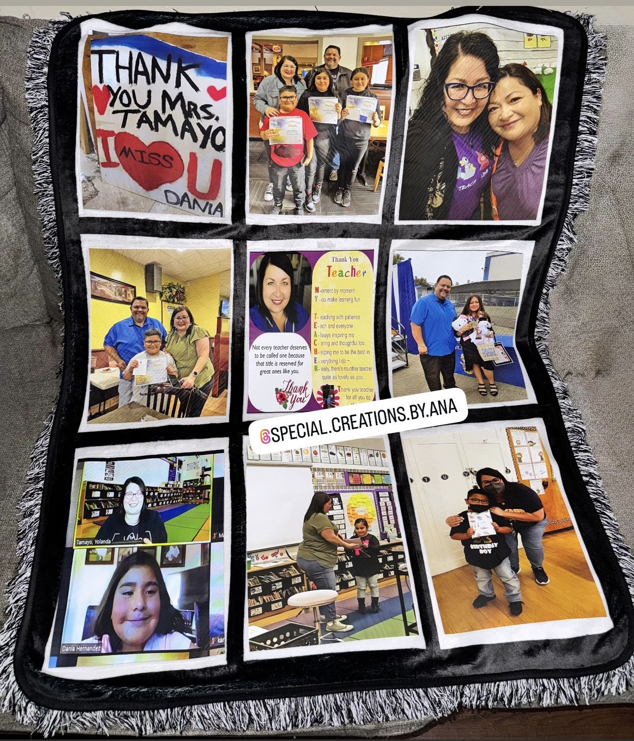 Custom made photo blanket / Teacher Christmas Gift ππ