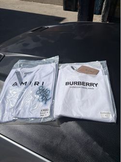 Amiri and Burberry White T-Shirts Size XL Bundle