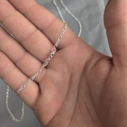 925 Sterling Silver 20” 2mm Figaro Chain
