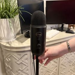 Blue yeti with stand