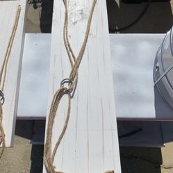 Distressed White Shelves