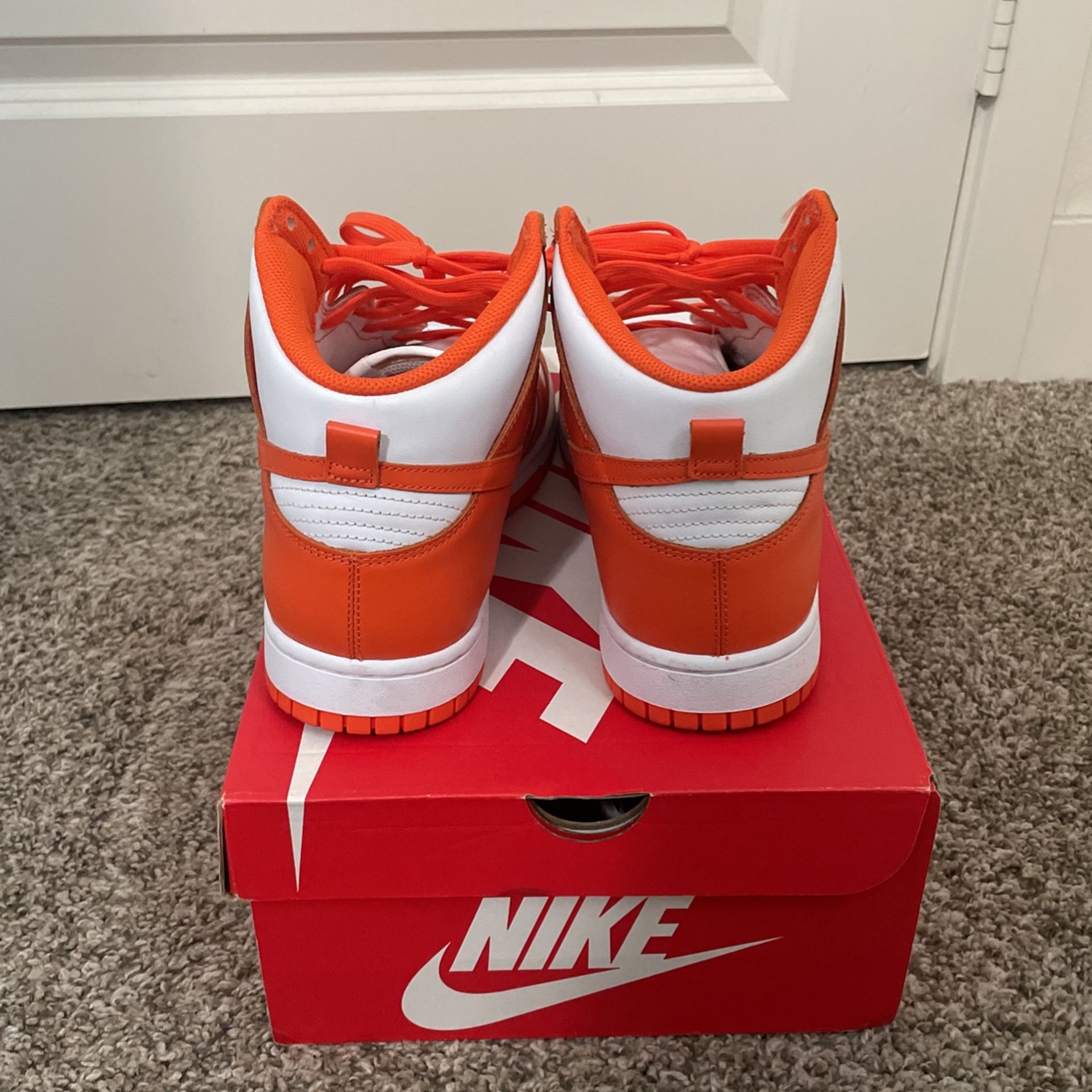 Nike Dunk Hi Syracuse Orange Blaze Sz 10.5