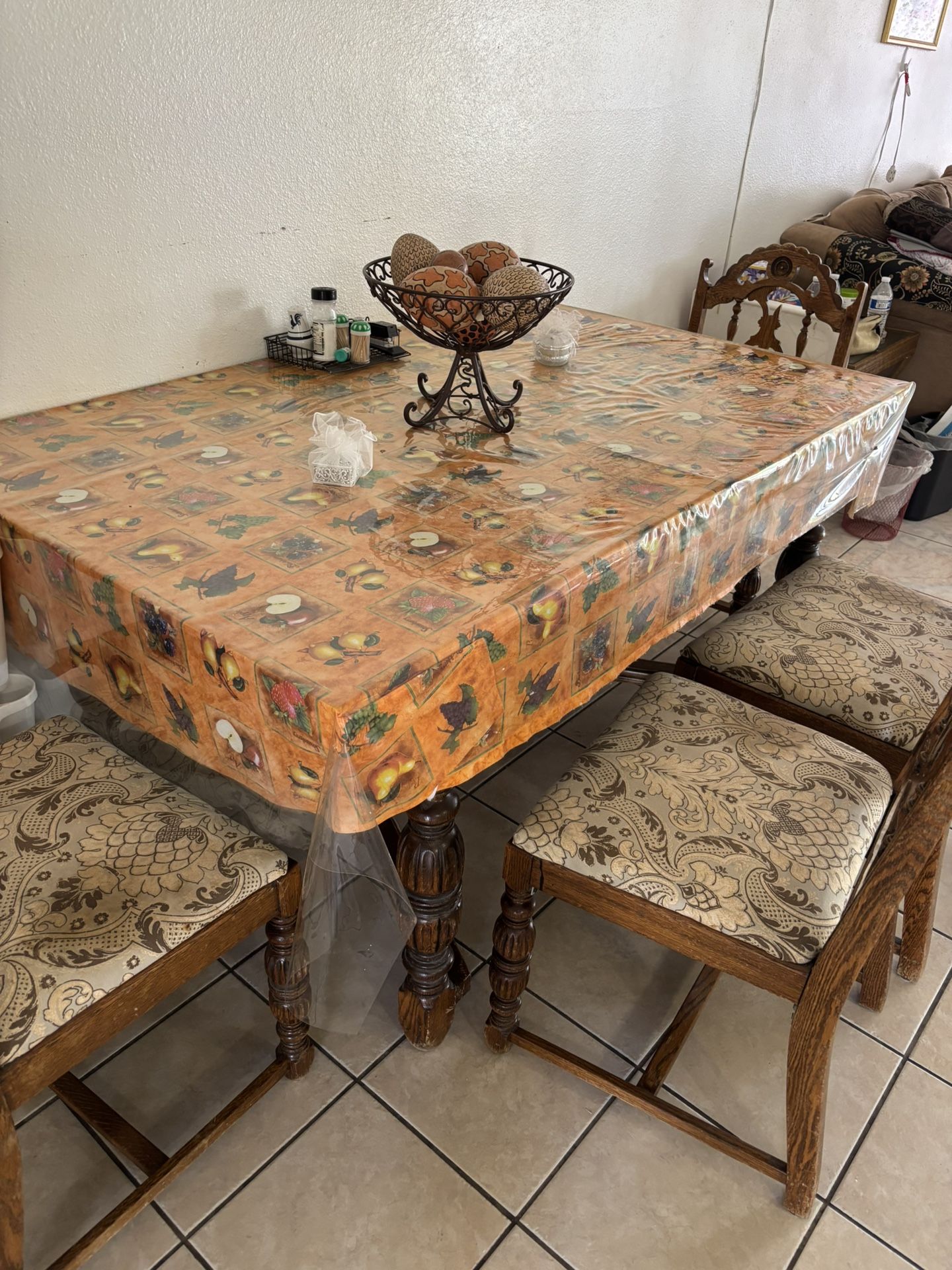 Dining table with four chairs
