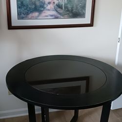 Wood/Glass 42" Round Table PRICE REDUCED