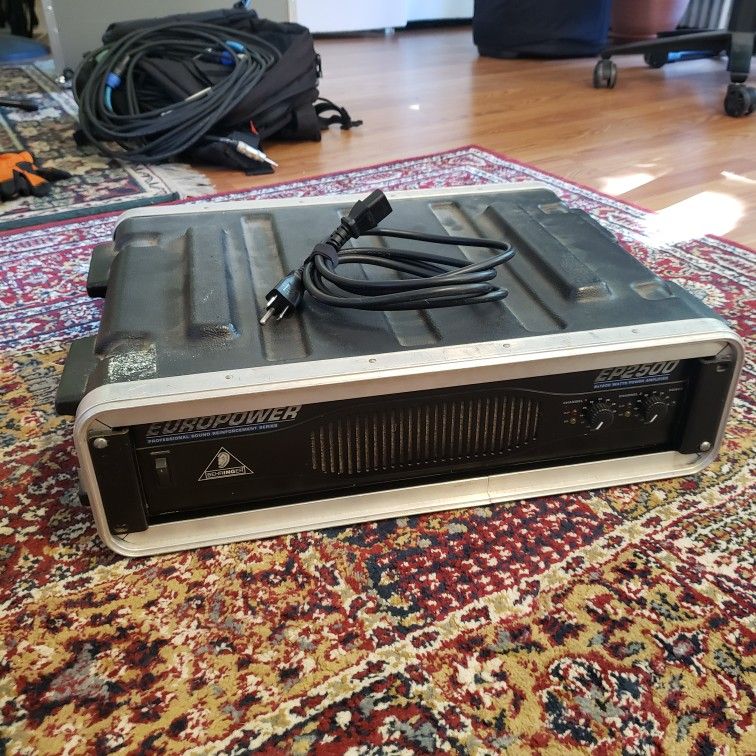 Behringer Europower EP2500 2-Channel Power Amplifier, with hard case