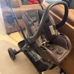 Pivot Even Flo Stroller And Infant Car Seat And Base