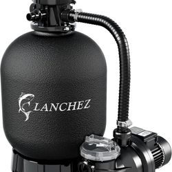 16in Sand Filter Pump for Above Ground Pool with Timer, 1.5HP, Max 4900GPH for Pools Up to 16000GAL