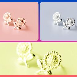 NEW Small Sunflower  Stud Fashion Earrings $5 EACH