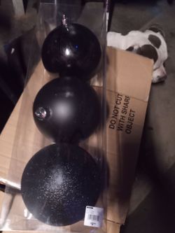 Beautiful black Christmas ornaments