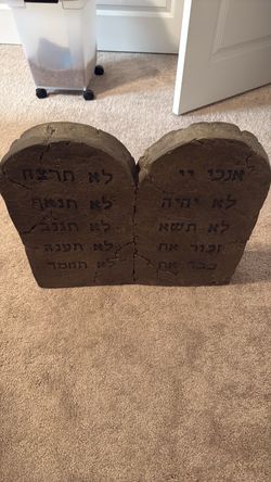 Ten Commandments Stone Tablet Replica