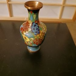 Antique Vase Chinese METAL WIRING Cloisonne