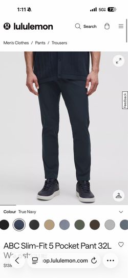 BRAND NEW ! Lulu ABC pants 34 “