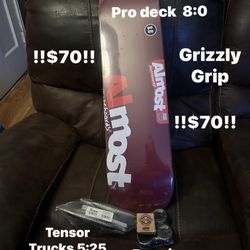 Skateboard Almost 8:0. $65 Complete 
