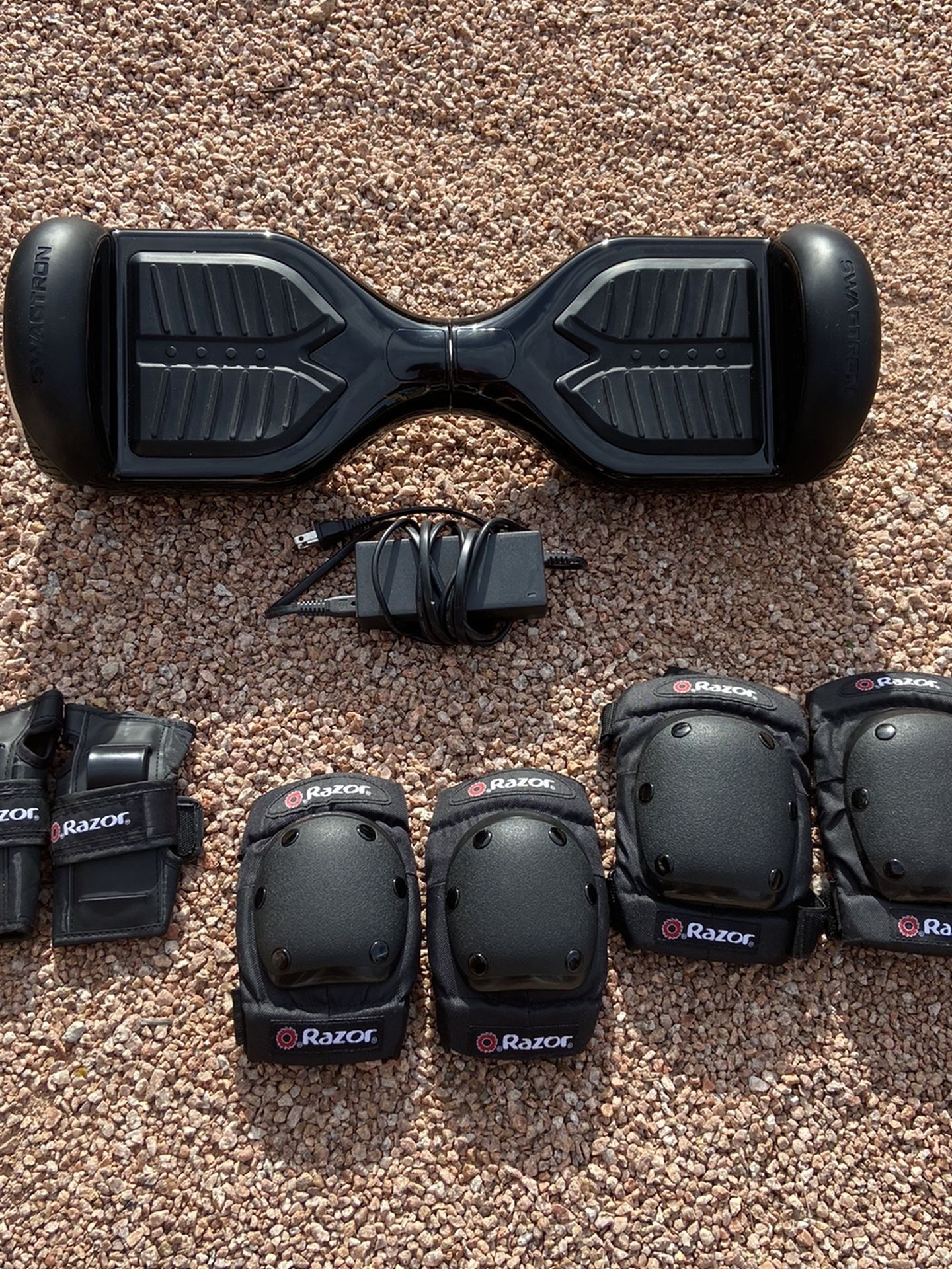 Swagtron Hoverboard (with wrist guards, elbow and knee pads)