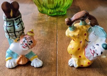Vintage Yona Clown Salt and Pepper Shakers