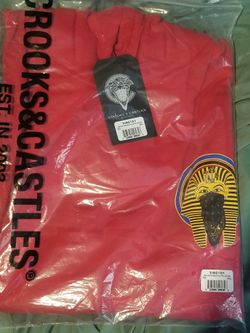Crooks & Castles Red Medusa Pharaoh Klepto Hoodie Size 2xl Brand New Sealed