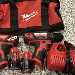 Drill Driver/Impact Driver Combo Kit (2-Tool) with (2) M12 1.5Ah Batteries