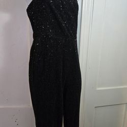 Black  Sequence  Pant Bodysuit 