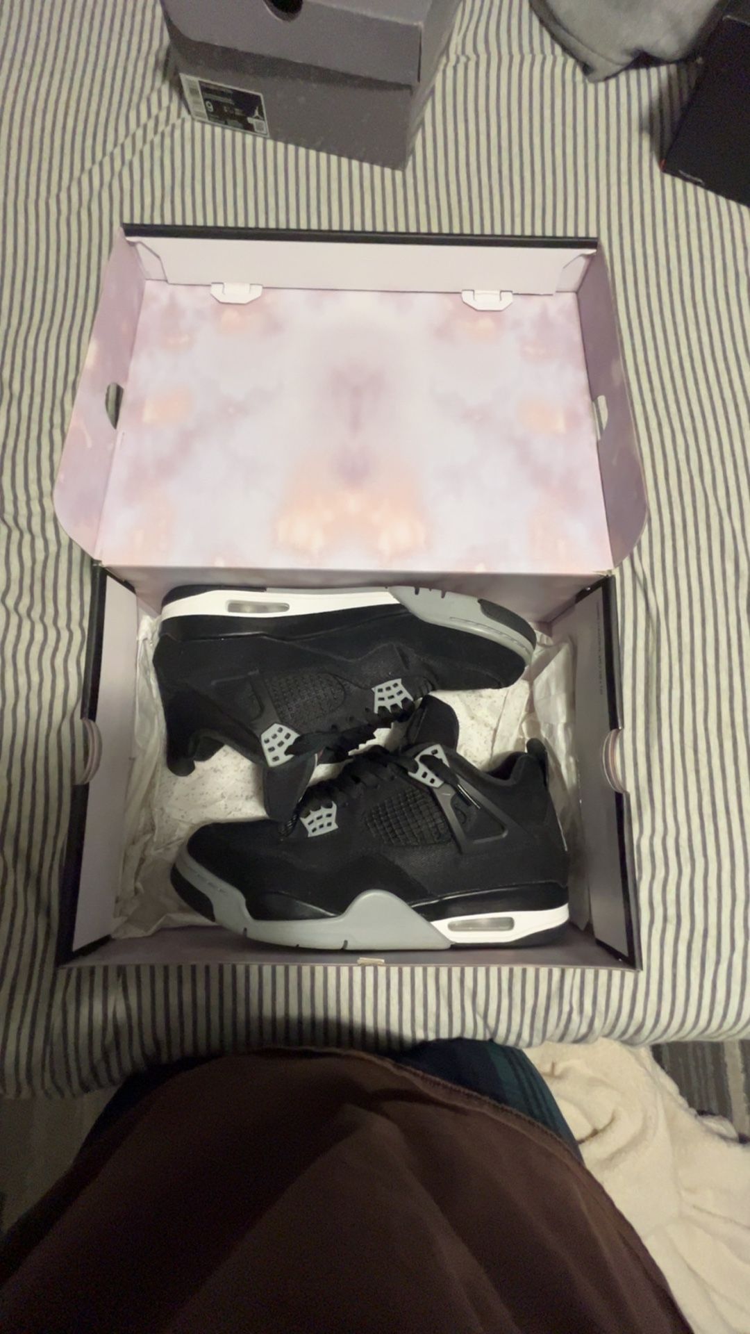 jordan 4 black canavas