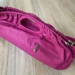 New Classy Italian Renato Angi Raspberry Pink Soft Leather Shoulder Bag Purse