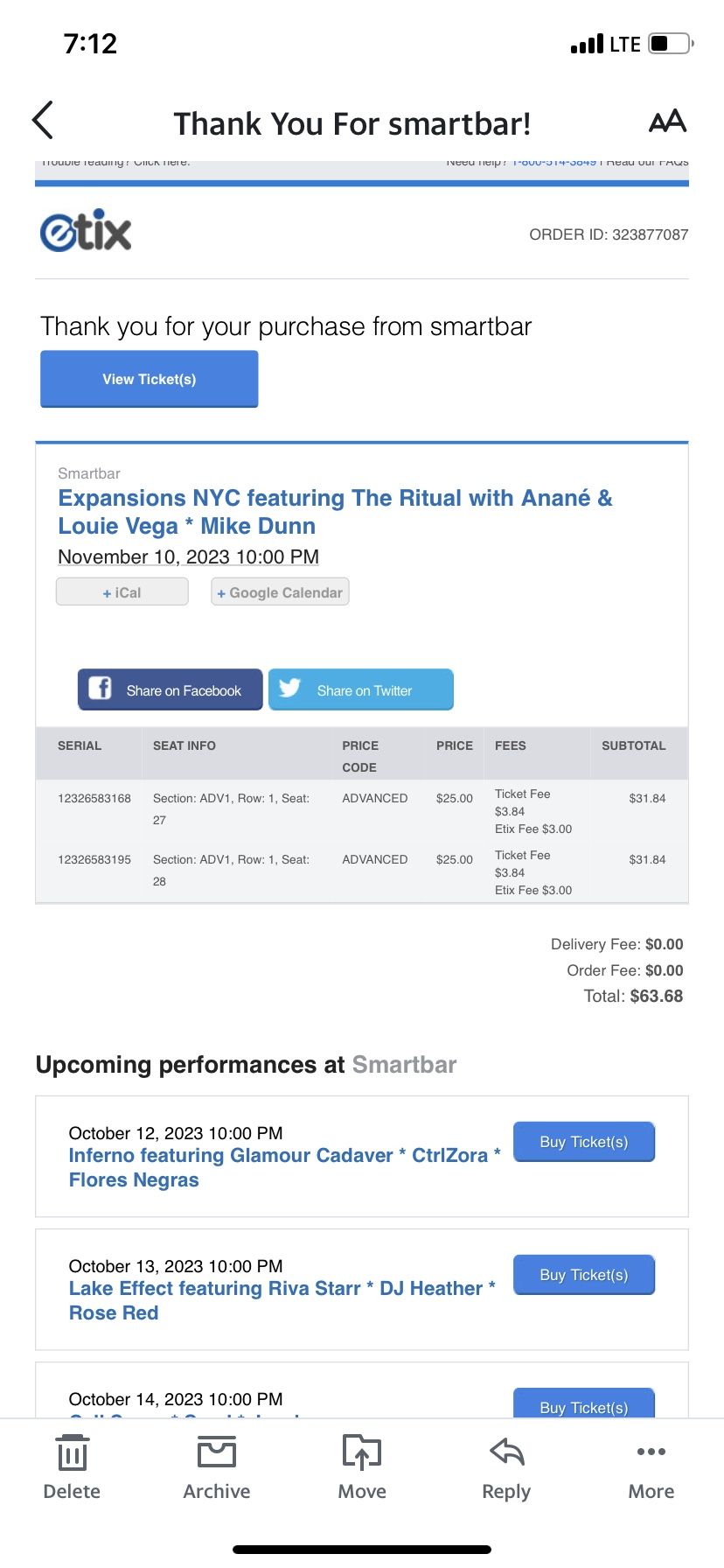 Smart Bar Ticket For Tonight