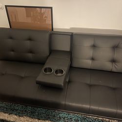 Black Couch - Faux Leather
