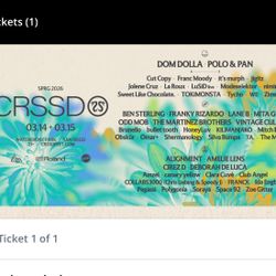 Crssd Tickets 