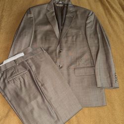 PRONTO UOMMO PLATINUM BROWN dress suit jacket & pant with a classic look #formalwear #tailoring JACKET SIZE 40,  PANT SIZE 34x28