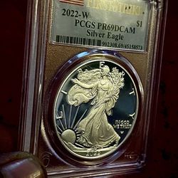 2022 Deep Cameo Pr 69 American Eagle 1oz Silver Dollar First strike (makeAoffer)