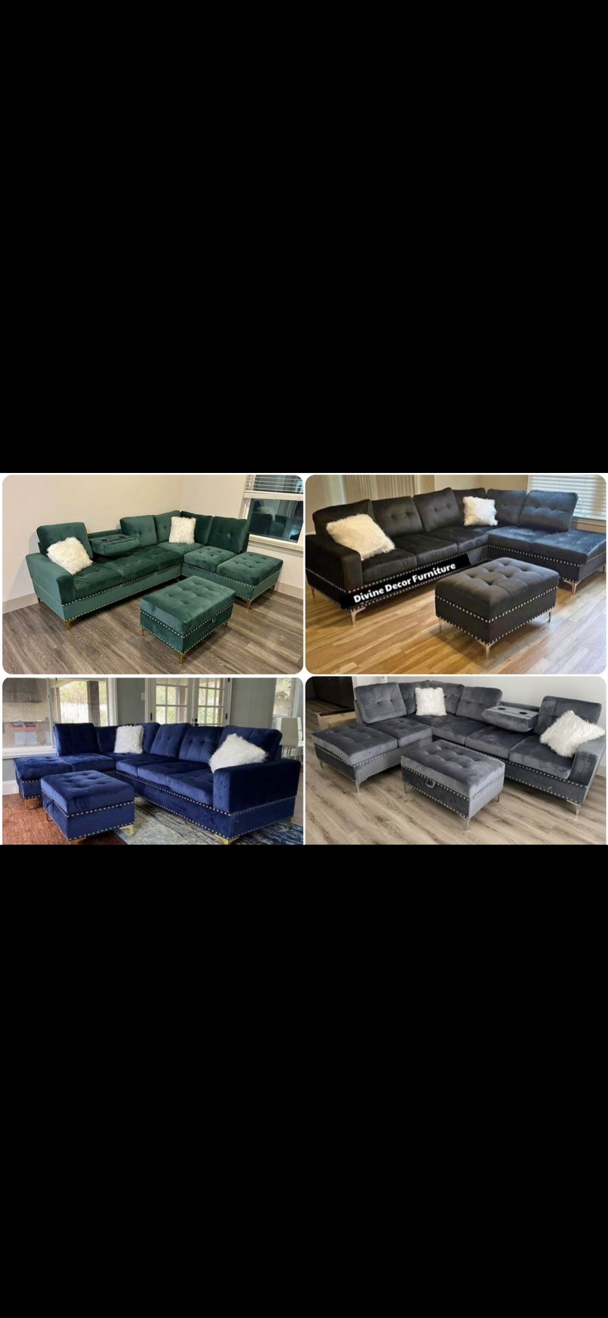 New Sectional + Ottoman