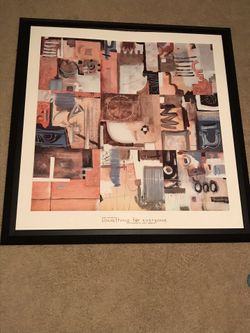 Black picture frame 46x44x4 inches