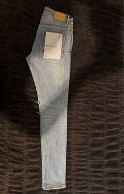 Purple Brand Light Wash Distressed Jeans