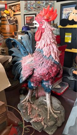 Rooster sculpture 28 inches tall