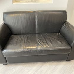 Black Leather Couch