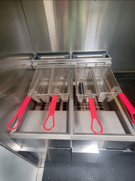 Commercial Deep Fryers (2)Dukers Commercial Gas Fryers are designed for high-volume frying in restaurants, cafeterias, and catering services.