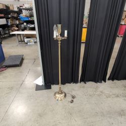 Ornate Brass Candelabra Style Floor Lamp