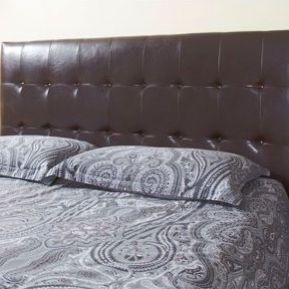 King/Cal King Leather Headboard w/metal bed frame