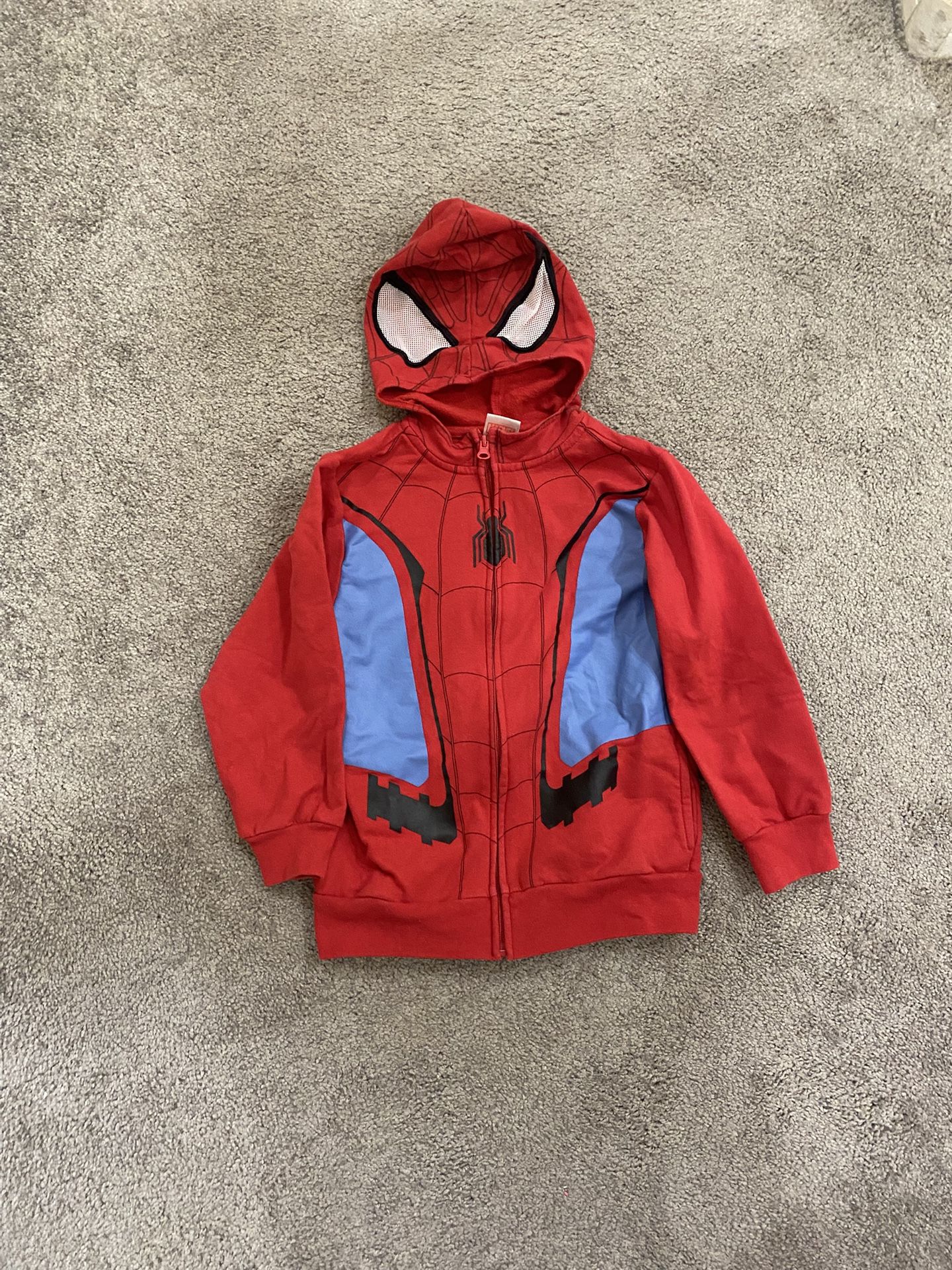 Boys Spiderman Hoodie Jacket size small