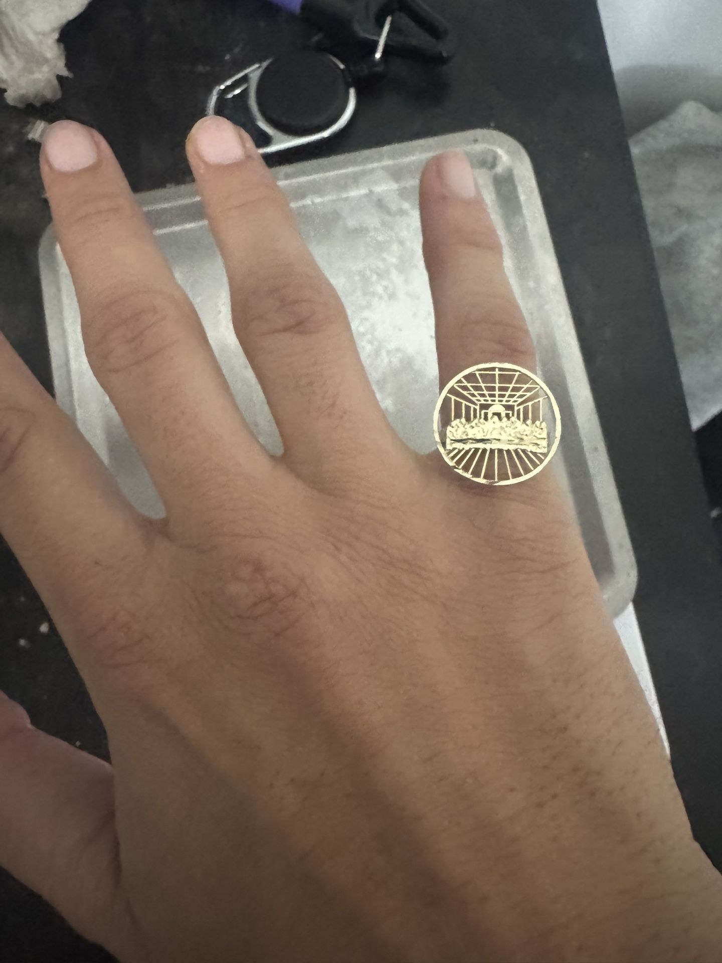 10k Gold Last Supper Ring