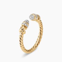 David Yurman Helena 18 karat yellow gold and diamond Ring, New