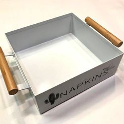 Napkin Holder, White {2702}.[Parma]