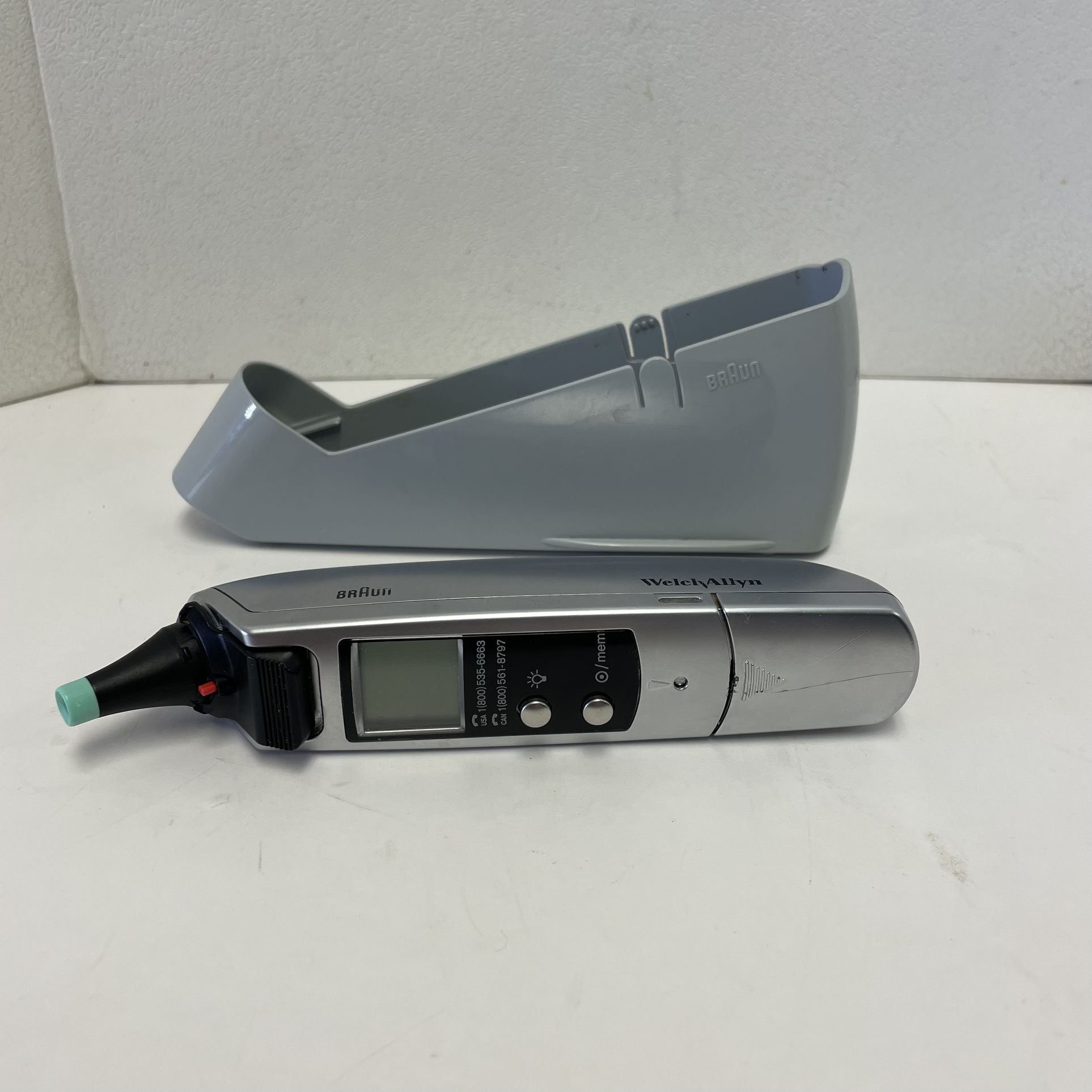 Welch Allyn Braun ThermoScan Type 6014 Ear Thermometer W/ Holster Holder Tested