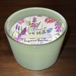 True Living Sugared Berries Scented 3 Wick Candle